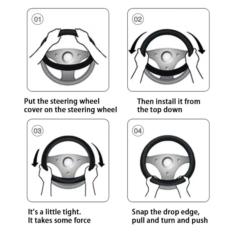Audi Suede Anti-Slip Steering Wheel Cover