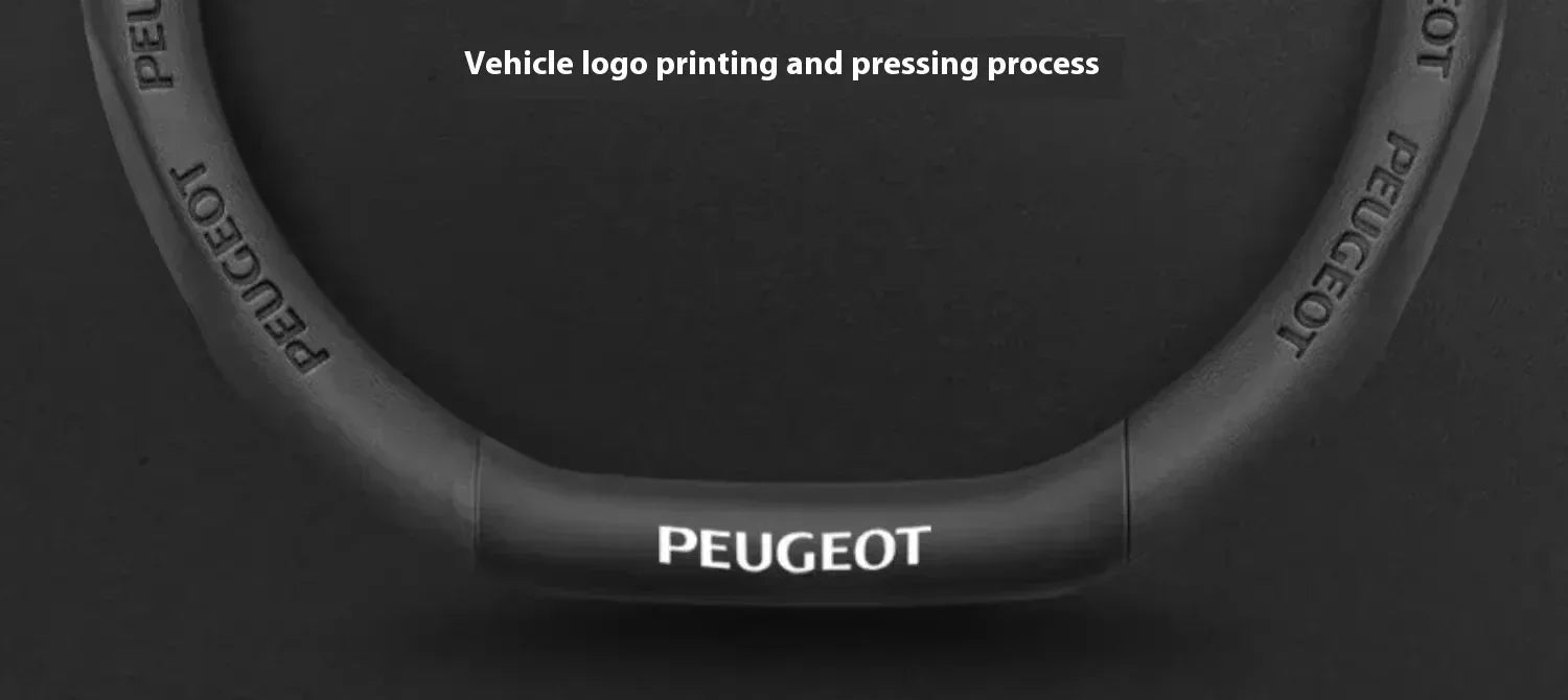 Peugeot Carbon Fiber Leather Steering Wheel Cover