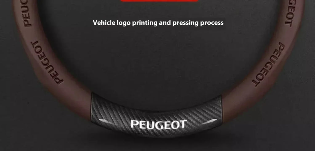 Peugeot Carbon Fiber Leather Steering Wheel Cover