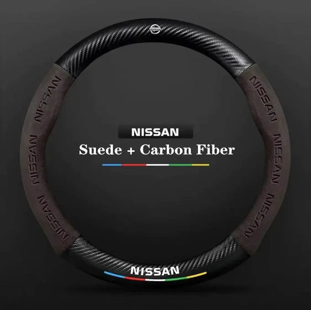 Nissan Carbon Fiber Suede Steering Wheel Cover