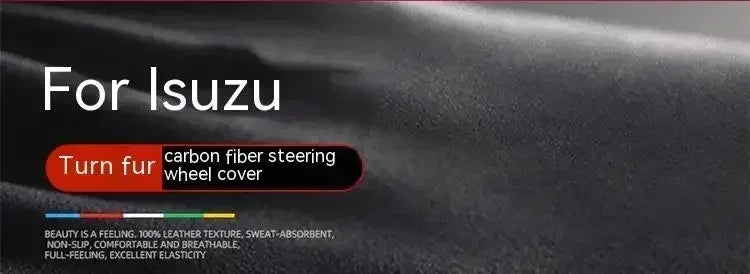 Isuzu Suede Carbon Fiber Steering Wheel Cover