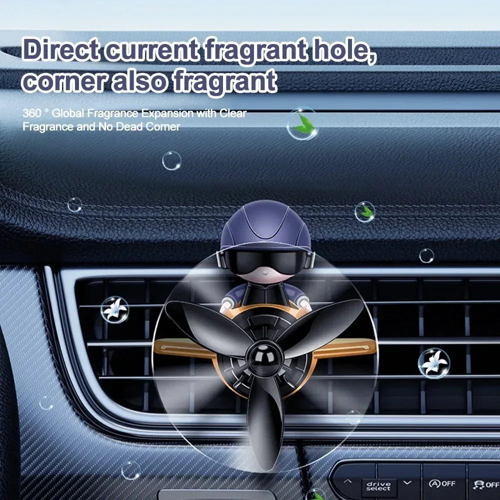 Universal Car Air Freshener Diffuser - Rotating Propeller Design