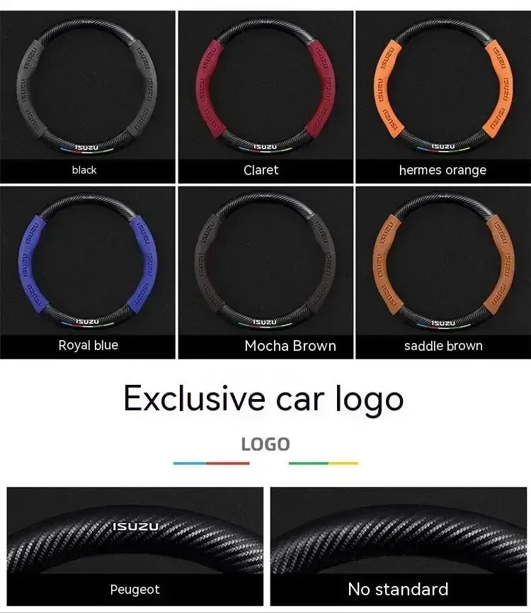 Isuzu Suede Carbon Fiber Steering Wheel Cover