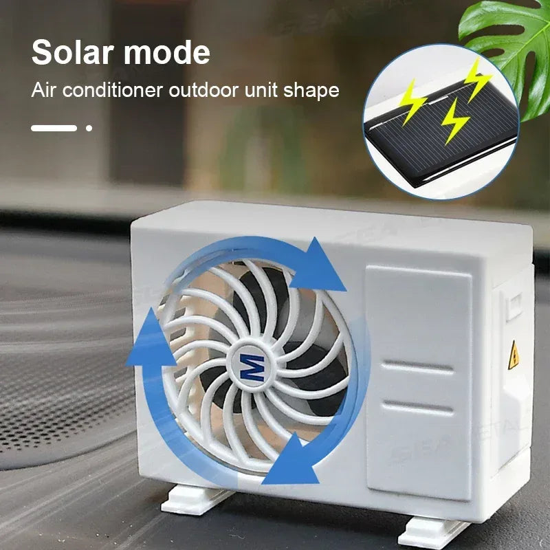 Solar Powered Car Air Freshener Diffuser AC Vent Aromatherapy Ornament