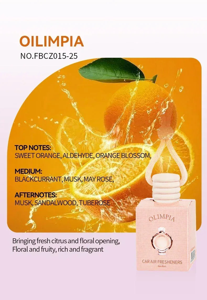 Pink Hanging Car Air Freshener Perfume Pendant