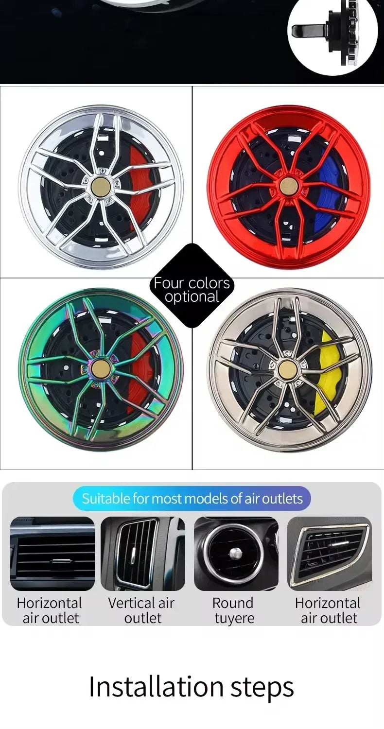 Rotatable Wheel Hub Car Air Freshener Vent Clip
