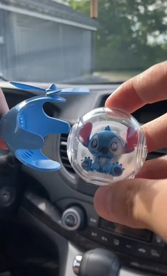 Stitch Flying Ball Car Air Freshener With LED Light