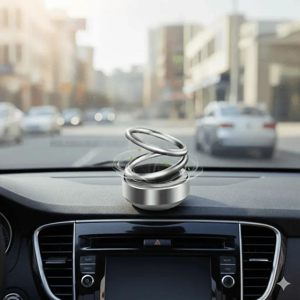 Solar Auto-Rotation Car Air Freshener
