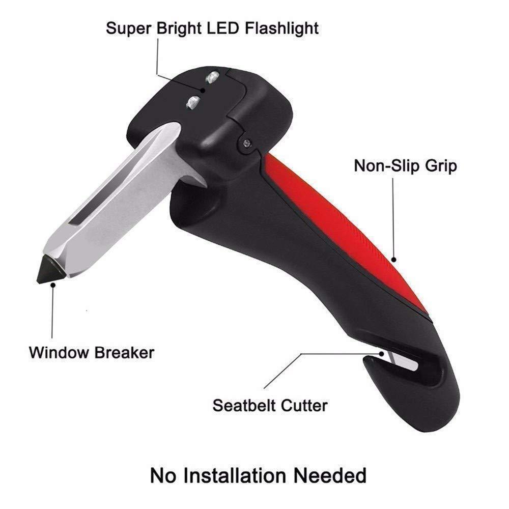 4-in-1 Car Escape Hammer & Door Handle