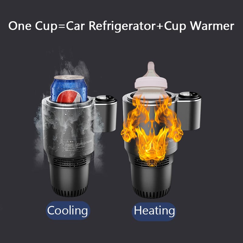 2-in-1 Smart Beverage Holder with Digital Temperature Control for Car and Home, Heating & Cooling