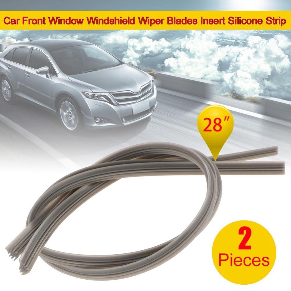 2Pcs 710mm Car Auto Vehicle Soft Silicone Refills For Window Wiper Blades