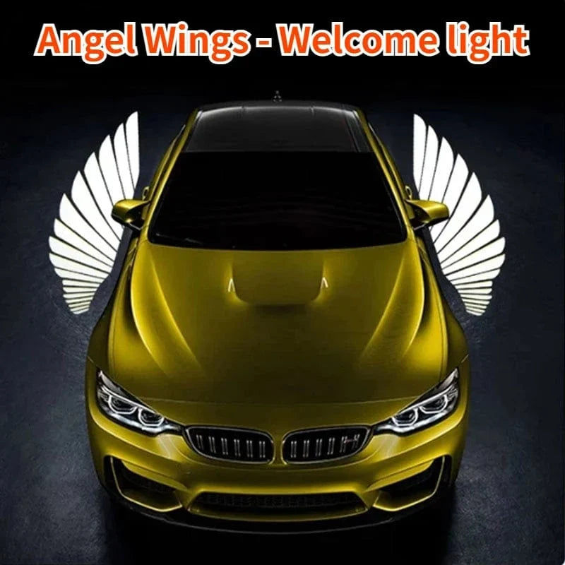 Car Side Rearview Mirror LED Angel Wings Projection Lights