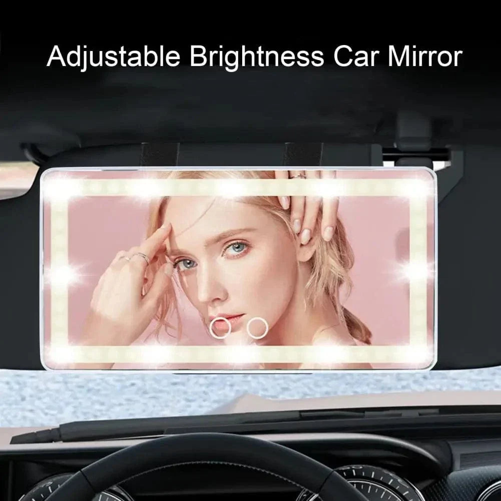 Adjustable LED Car Visor Makeup Mirror