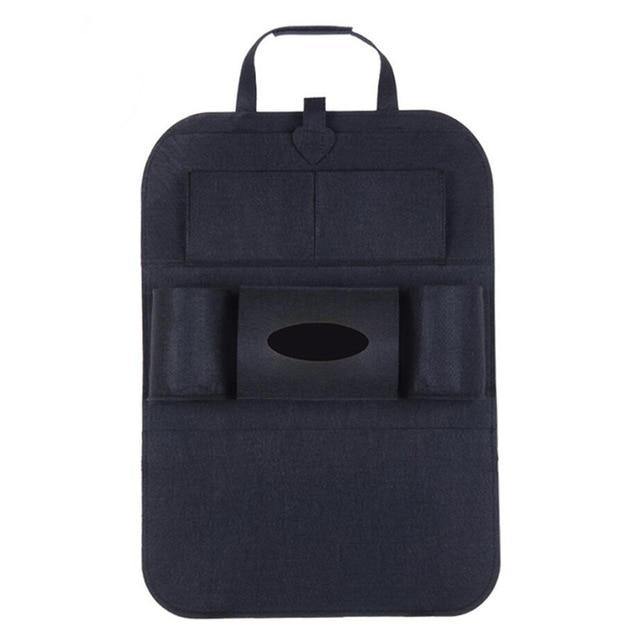 Universal Car Back Seat Storage Organizer with Elastic Felt Storage Bag 6 Pockets Organizer