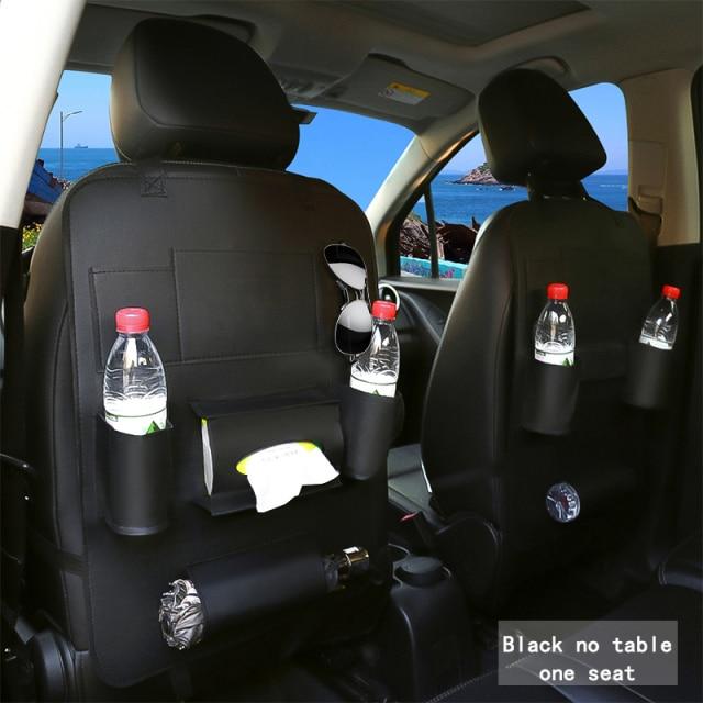 Car Back Seat Organizer Storage Bag with Foldable Table