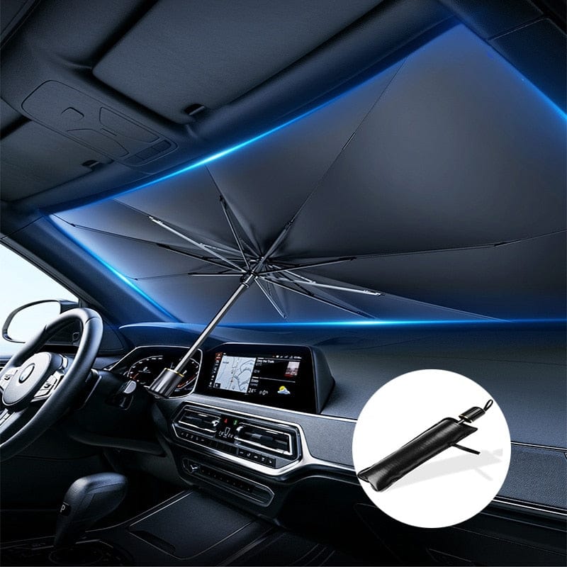 Car Windshield Sun Shade Umbrella, Foldable Car Umbrella UV Block Sunshade Cover