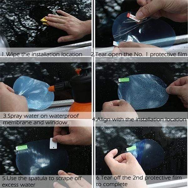 Anti-Fog Clear Film Water Repellent for Car Mirrors and Windows