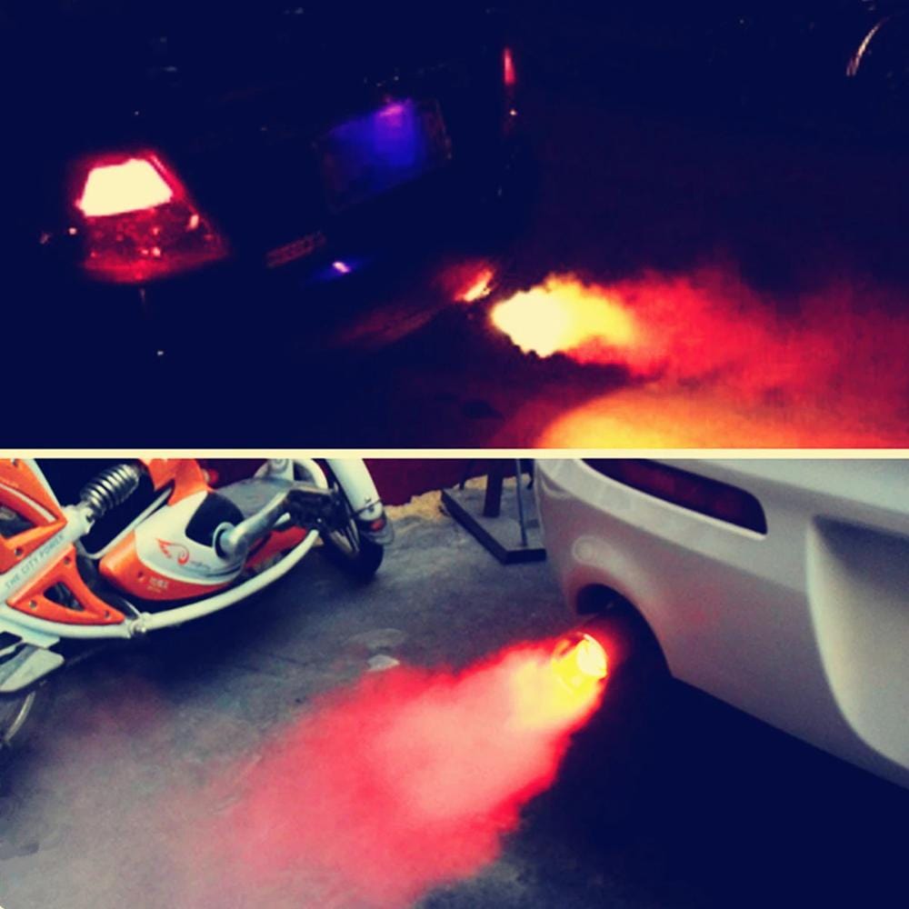 Carbon Fiber LED Car Exhaust Muffler Pipe Tip