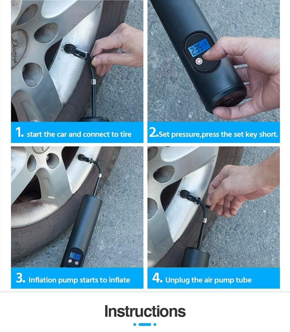 Cordless LED Tire Inflator