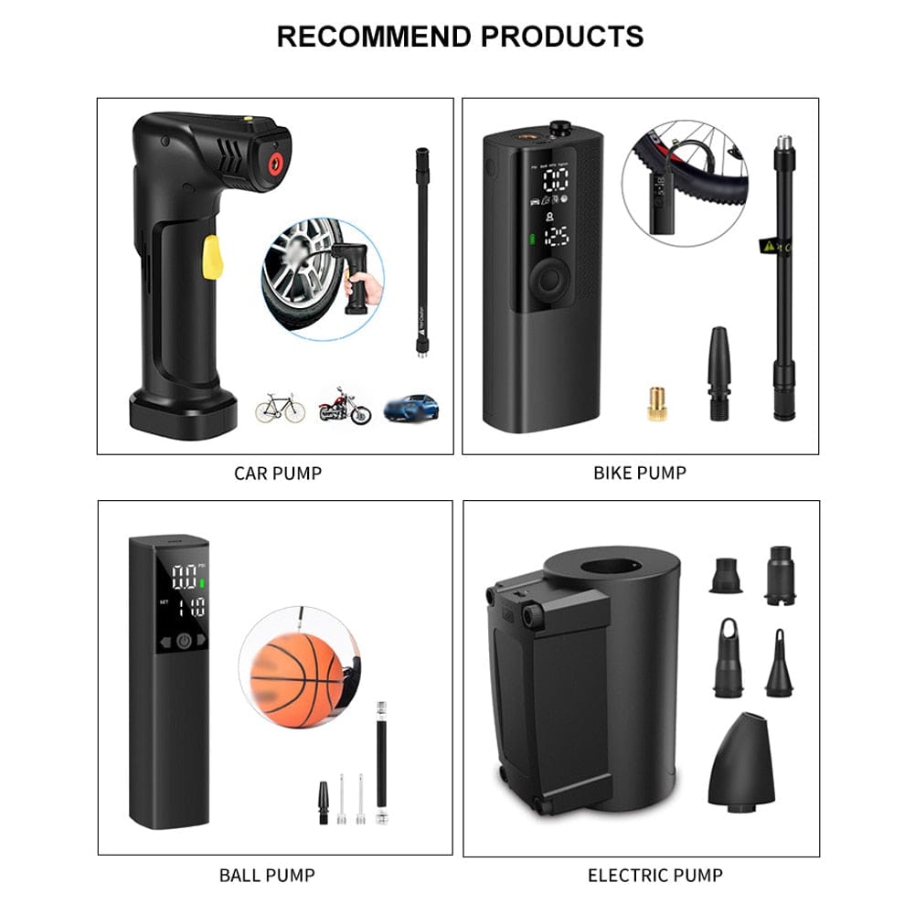 Cordless LED Touchscreen 150PSI Rechargeable Air Compressor