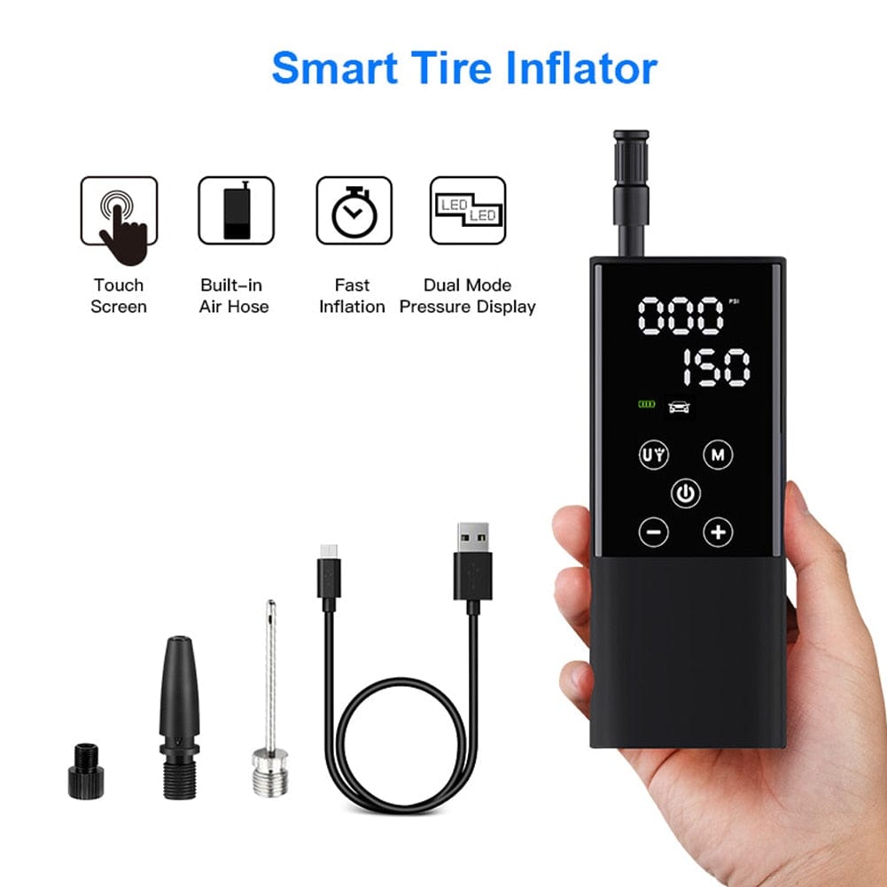 Cordless LED Touchscreen 150PSI Rechargeable Air Compressor