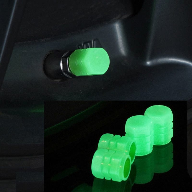 Luminous Tire Valve Caps (4 Pieces)