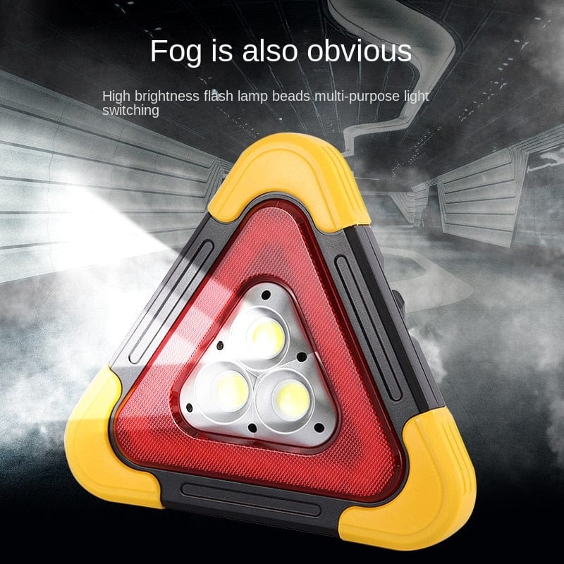 Portable LED 3-in-1 Car Emergency Safety Triangle Warning Light (USB Rechargeable + Solar)