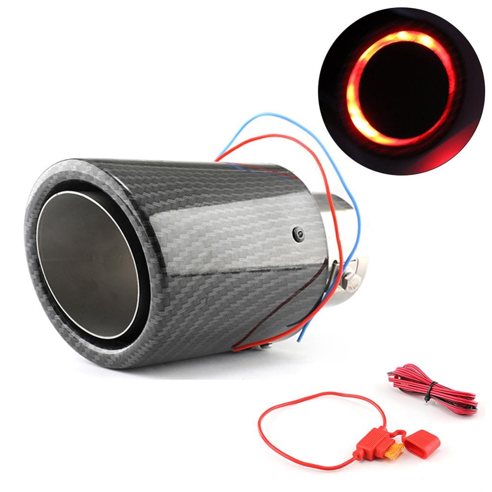 Carbon Fiber LED Car Exhaust Muffler Pipe Tip