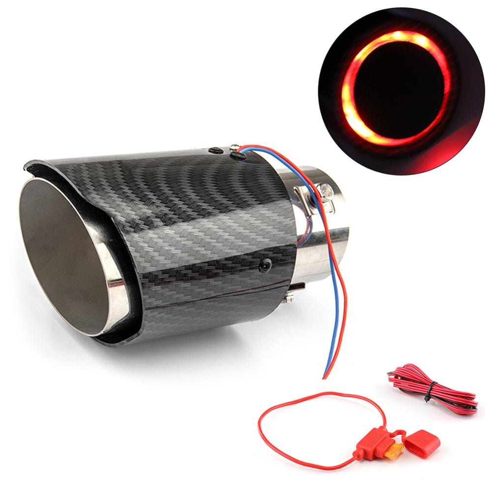 Carbon Fiber LED Car Exhaust Muffler Pipe Tip