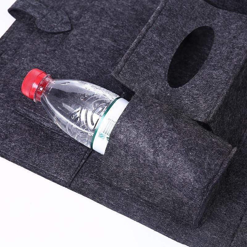 Universal Car Back Seat Storage Organizer with Elastic Felt Storage Bag 6 Pockets Organizer